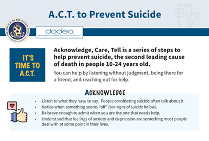 A.C.T. to Prevent Suicide Fact Sheet for Older Children